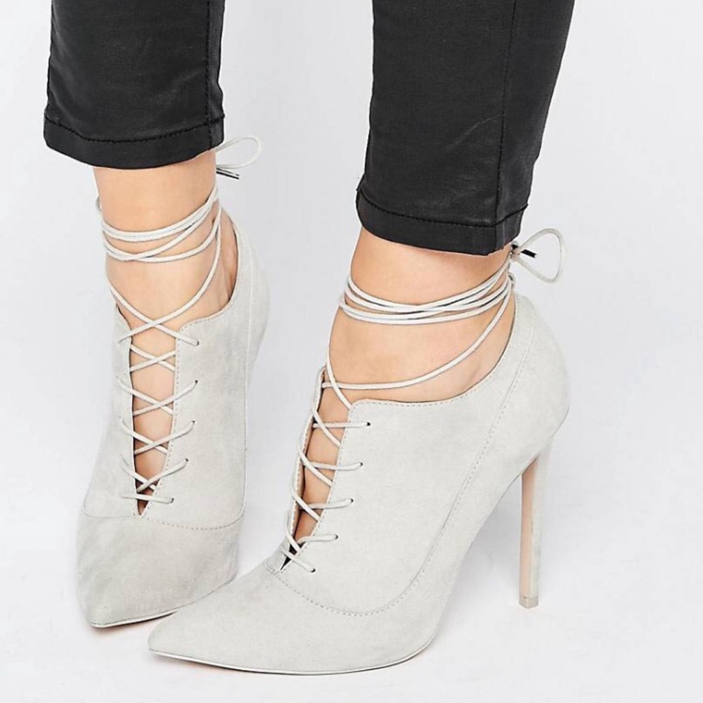 ASOS high heel lace up pointy shoes